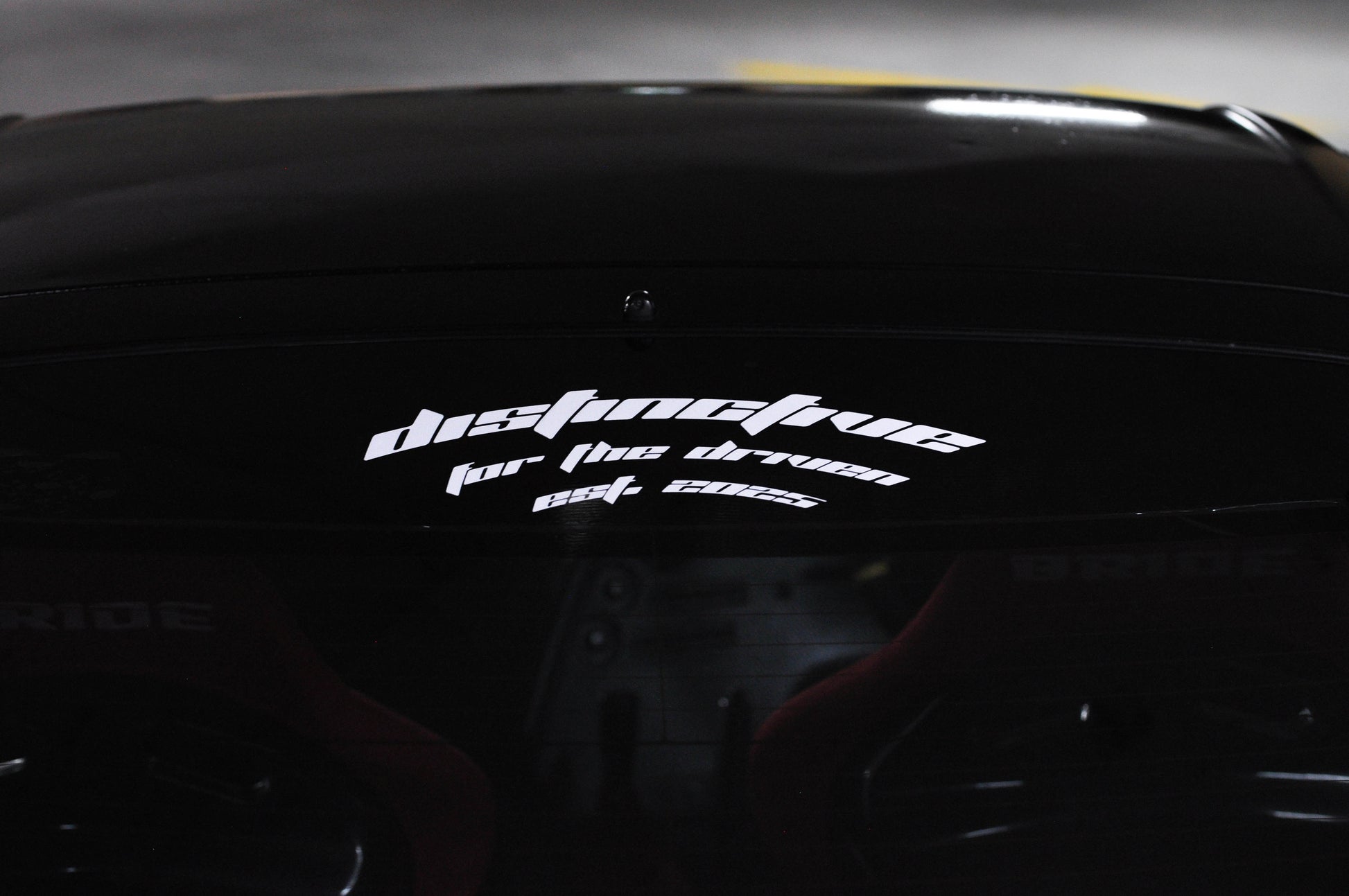 Distinctive For The Driven - Large Rear Windscreen Sticker