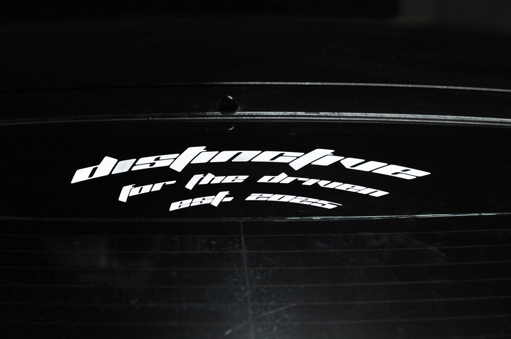 Distinctive For The Driven - Large Rear Windscreen Sticker