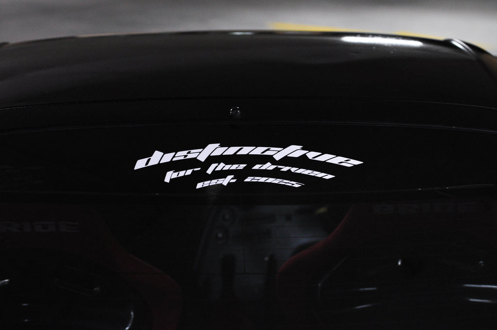 Distinctive For The Driven - Large Rear Windscreen Sticker